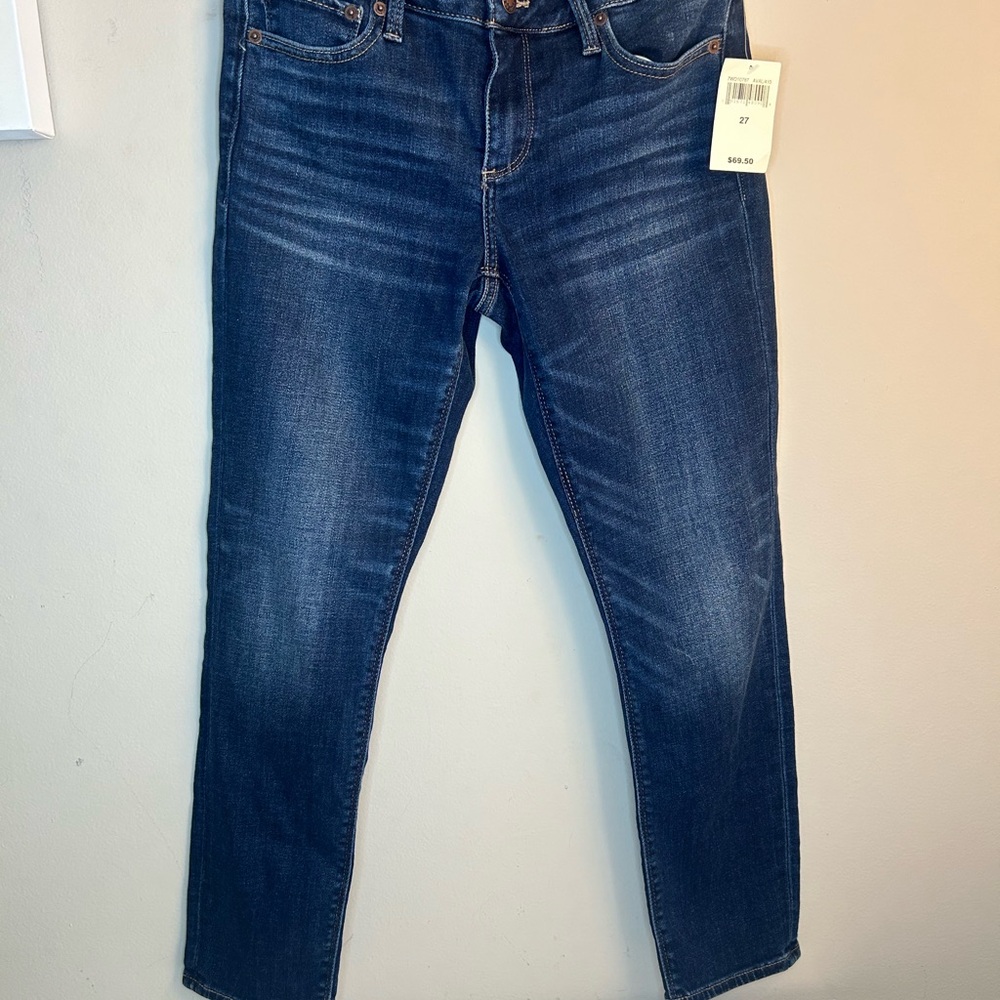 Lucky Brand Women's Mid Rise Curvy Skinny Jeans Size 4/27R Lolita crop Denim